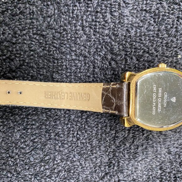 Croton Swiss 23 K Gold Plated Credit Suisse Gold Ingot Watch. 1 gram Ingot - Picture 3 of 10